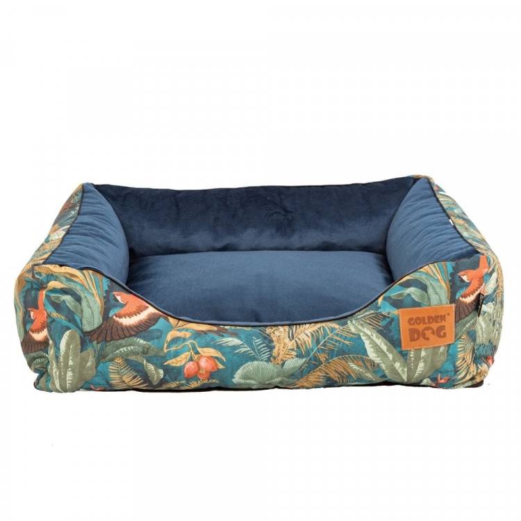 Štvorcový pelech pre psa Golden Dog S 20 x 65 x 50cm- vtáky Štvorcový pelech pre psa Golden Dog S 20 x 65 x 50cm- vtáky